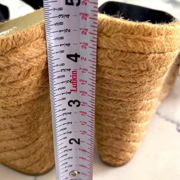 NWOT Steve Madden Black Open Toe Ankle Tie Wrap Espadrilles Wedge Sandals-9 - Picture 8 of 8